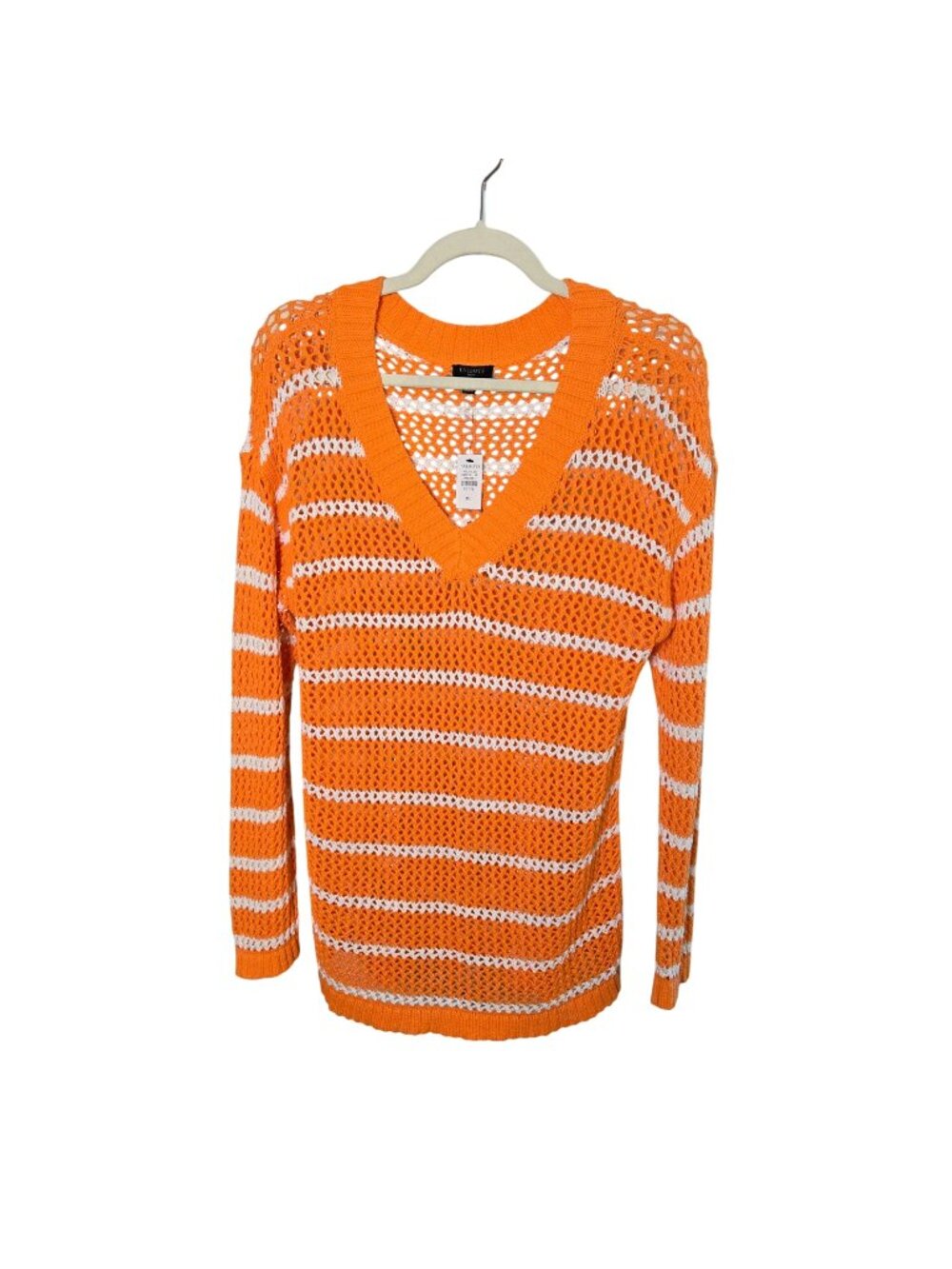 NWT Talbots Petites Crochet V-Neck Sweater Size Large Petite